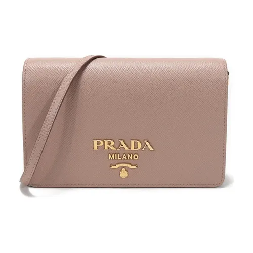 PRADA Saffiano кожа сумка через плечо мини женская телесный цвет