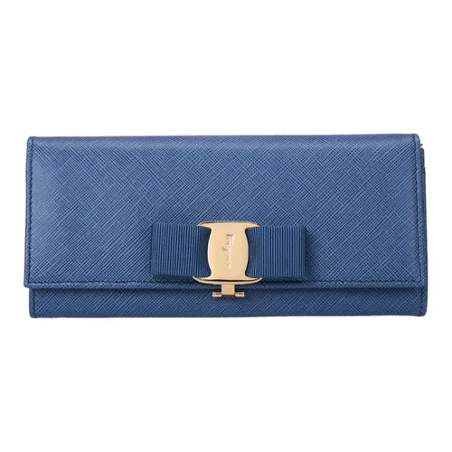 FERRAGAMO Кошелек из коровьей кожи женский синий