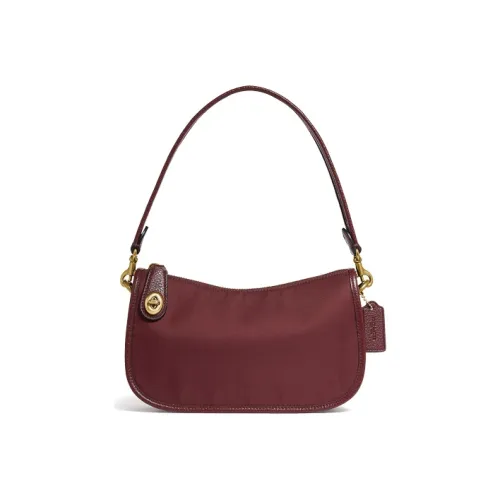 COACH Swinger Нейлоновая Сумка через плечо Маленькая сумка Сумка через плечо Сумка на плечо Женская Бордовый