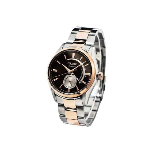 SEIKO Механический механизм нержавеющая сталь ремешок мужские часы черный циферблат SSA308J1