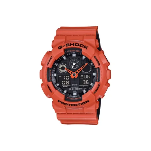 CASIO Collection Кварцевый механизм Часы Мужские Черный циферблат GA 100L 4A