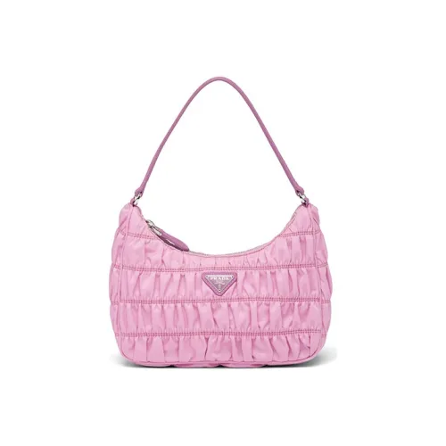 PRADA Нейлоновая сумка мини женская цвет вишневый цветок розовый