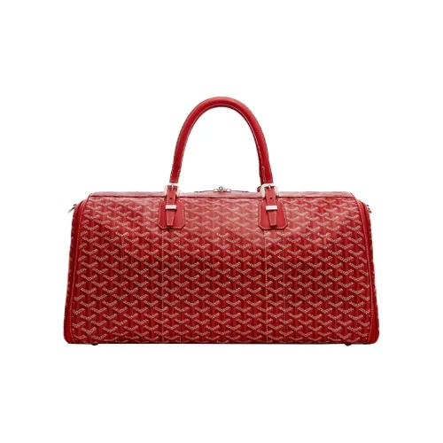 GOYARD Холст Коровья Кожа Путешественная Сумка Спортивная Сумка Сумка Унисекс Красная
