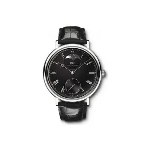 IWC Механизм с ручным заводом Мужские часы серии Reproduction 46 мм Черные