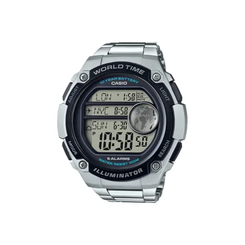 CASIO Кварцевый механизм Мужской YOUTH Collection Циферблат Цифровые часы Черные