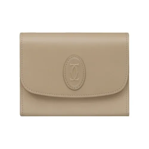 Cartier Кошелек из коровьей кожи Мини Женский Тауповый