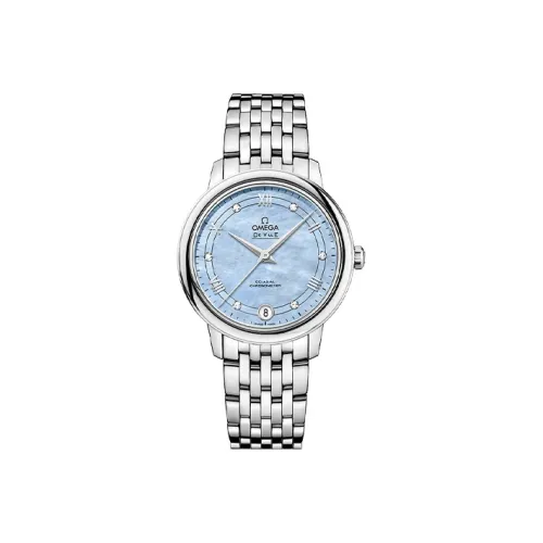 OMEGA Автоматический Механический Movement Женские Часы Elegant Saucer Series 32,7 мм Синие