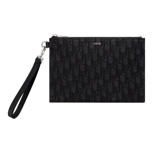 DIOR Клатч из коровьей кожи мужской черный