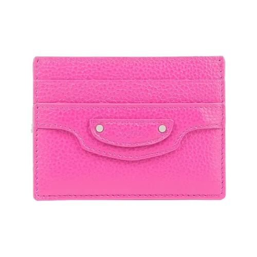 Balenciaga Neo Classic Коровья кожа крупнозернистая текстура держатель для карт держатель для карт женский ярко-розовый