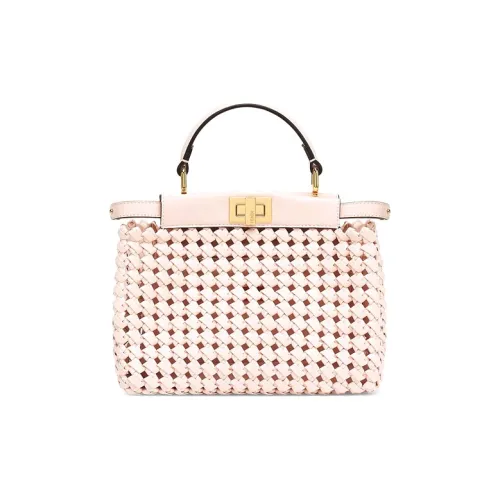 FENDI Peekaboo Овчина Сумка через плечо Сумка Мини Женская Розовая