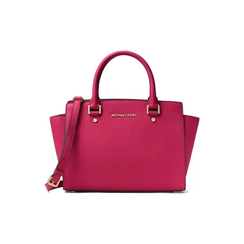 MICHAEL KORS MICHAEL KORS Luggage Collection Коровья кожа Ручная сумка Сумка через плечо Средняя Женская Вишнево-красный