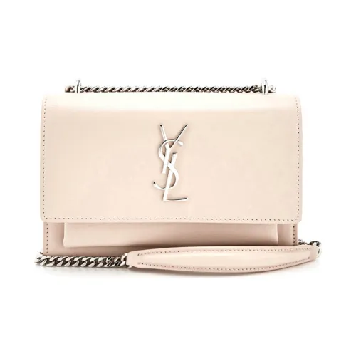 SAINT LAURENT Sunset Smooth Leather Wallet Crossbody Bag Mini Women's Pink