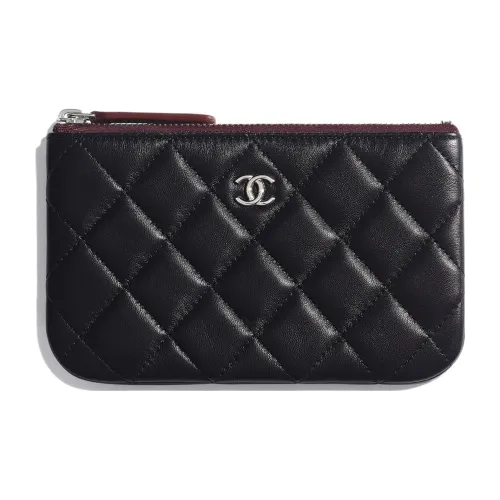 CHANEL Lambskin Coin Pouch Clutch Unisex Black CHANEL Кошелек Clutch из овечьей кожи унисекс черный