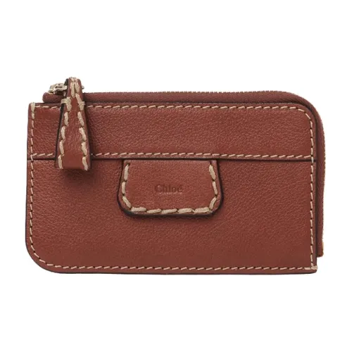 Chloe Edith Буйвол Кожа Кошелек Маленький Женский Коричневый