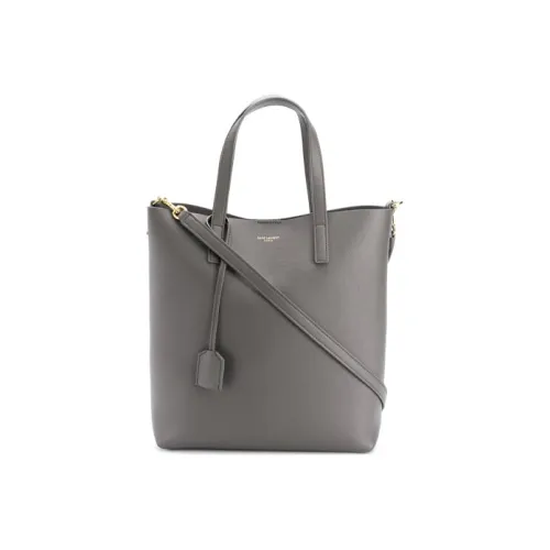 SAINT LAURENT Мягкая кожа Тоут Сумка через плечо Сумка Женская Серого цвета