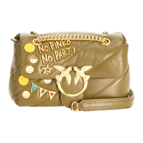 PINKO Puff Овчина Bird Сумка Swallow Сумка Сумка на плечо Маленькая Женская Золотая