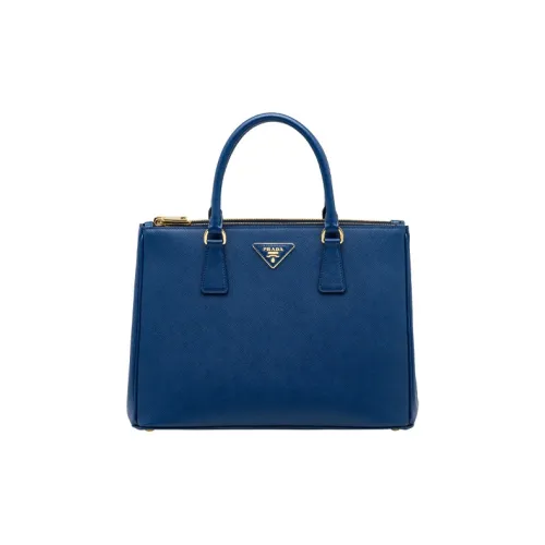 PRADA Saffiano Кожа Одно плечо Ручная сумка Сумка через плечо Большая Женская Синяя
