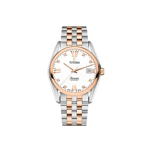 TITONI Air Dominator Collection Автоматический Механический Механизм Мужские Часы Часы Белый Циферблат