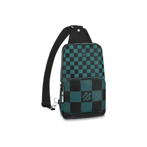 LOUIS VUITTON Avenue Сумка через плечо из коровьей кожи сумка через плечо мужская темно-синий и черный