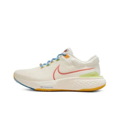 Nike Invincible Run 2 Амортизация Противоскользящие Устойчивые к истиранию Низкий топ Беговые кроссовки Мужские Белый Желтый