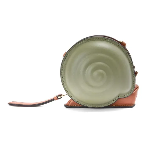 LOEWE Сумка через плечо из телячьей кожи женская авокадо-зеленый и коричневый