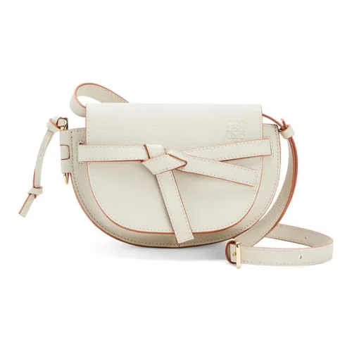 LOEWE Gate Хлопок Одно плечо Ручная сумка Сумка через плечо Мини Женская Белая