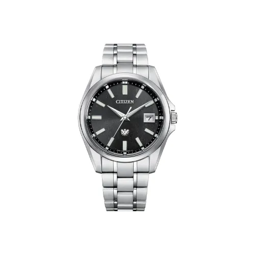 CITIZEN Солнечный Кварцевый Механизм Титан Ремешок Часы 40 мм Мужские Часы Черный Циферблат AQ4091 56E
