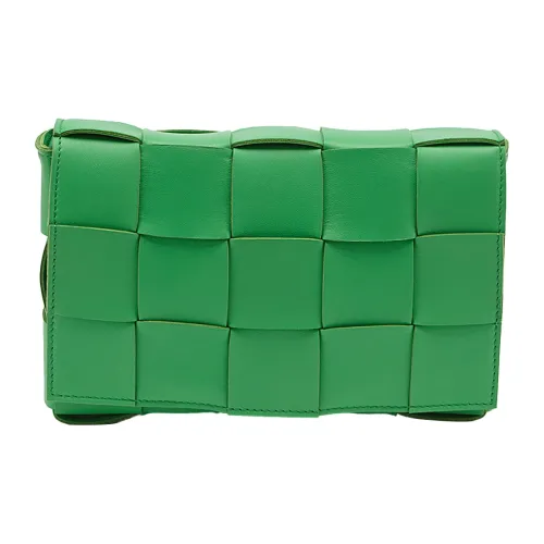 Bottega Veneta Pillow Bag Tablet Leather Woven Women's Grass Green