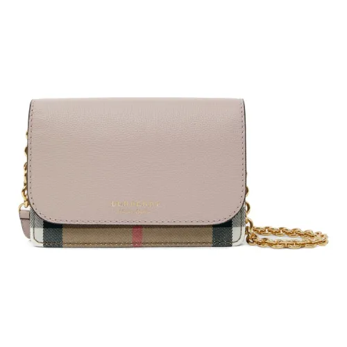 Burberry Винтаж Телячья кожа Сумка через плечо Сумка на плечо Женская Пыльно-розовый