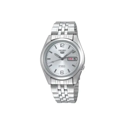 SEIKO 5 Collection Автоматический Механический Механизм Нержавеющая Сталь Ремешок Часы Мужские Серебристый Циферблат