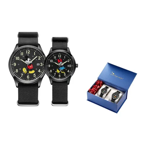 Disney Кварцевый механизм стальной ремешок унисекс черный циферблат