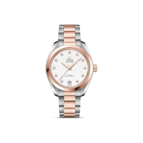 OMEGA Автоматический Механический Movement Женские AQUA TERRA 150 метров Часы 34 мм Белые