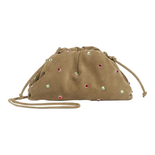 Bottega Veneta POUCH Облачная сумка Коровья кожа Клатч Мини Женские Кунжут