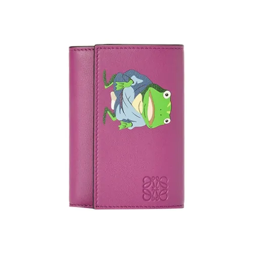 LOEWE Chihiro And Chihiro Коллаборация Телячья кожа Кошелек Маленький Женские Фиолетовый