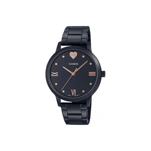 CASIO Standard Series Кварцевый механизм нержавеющая сталь ремешок женские часы черный циферблат модель LTP 2022VB 1C