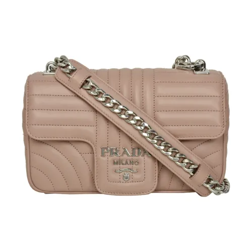 PRADA Кожа Сумка через плечо Стандартная Женская Мягкий Розовый