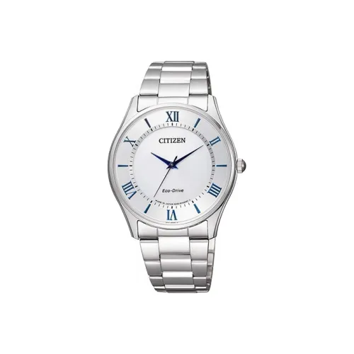 CITIZEN Солнечный Кварцевый Movement Унисекс Экология Коллекция Drive Часы 37,2мм*37,2мм Серебряный