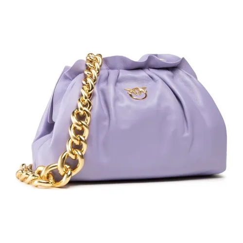 PINKO FRAIMED Lambskin Cloud Bag Swallow Bag Handheld Bag Shoulder Bag Women's Purple