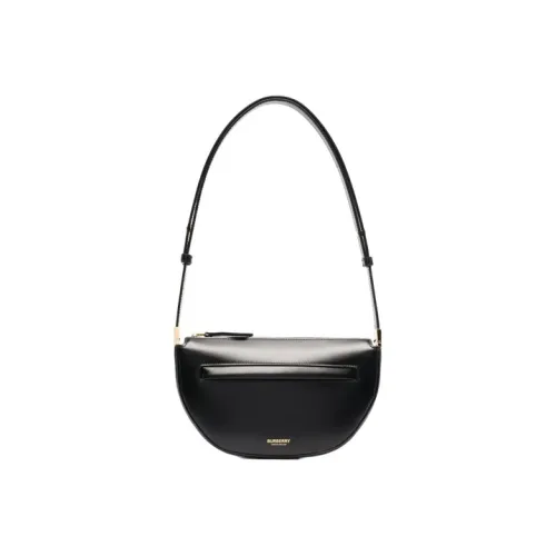 Burberry OLYMPIA Smooth Calfskin Плечевая сумка сумка-полумесяц сумка через плечо женская черная