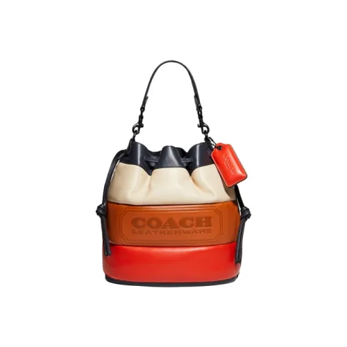 COACH Field Коровья кожа Ведрообразная сумка Сумка Сумка через плечо Сумка через плечо Средний Женская Candy Color Блок