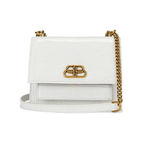 Balenciaga Коровья кожа Цепочка Сумка через плечо Женская Белая