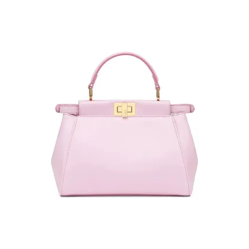 FENDI Peekaboo Наппа Кожа Сумка через плечо Мини Сумка Женская Розовая