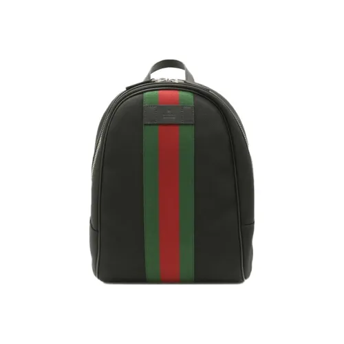 GUCCI Canvas с кожаными вставками рюкзак мужской черный