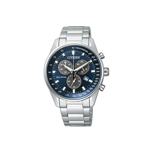 CITIZEN Светильник Кварцевый механизм Мужские часы Ecology Drive Collection 41 мм Синий