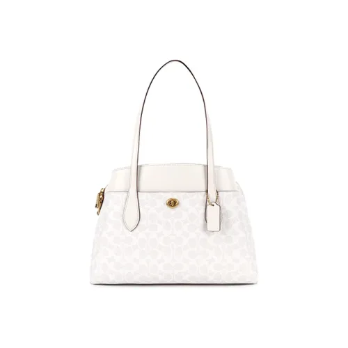 COACH Сумка через плечо с вставками из ПВХ и кожи женская белая