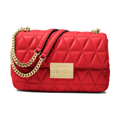 MICHAEL KORS MK Sloan Sheepskin Crossbody Bag Shoulder Bag Women's Bright Red MICHAEL KORS MK Sloan Овчина Сумка через плечо Сумка на плечо Женская Ярко-красная