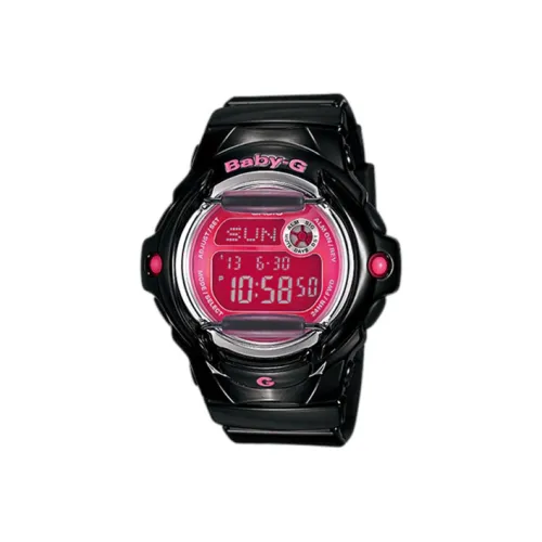 CASIO Малыш G Коллекция Кварцевый механизм Смольный ремешок Часы Женские Розовый циферблат Часы BG 169R 1B