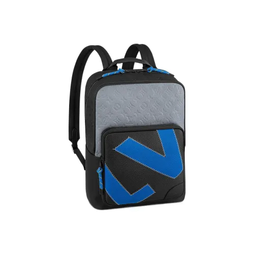 LOUIS VUITTON Dean Taurillon Коровья кожа Рюкзак Мужской Черный Серый