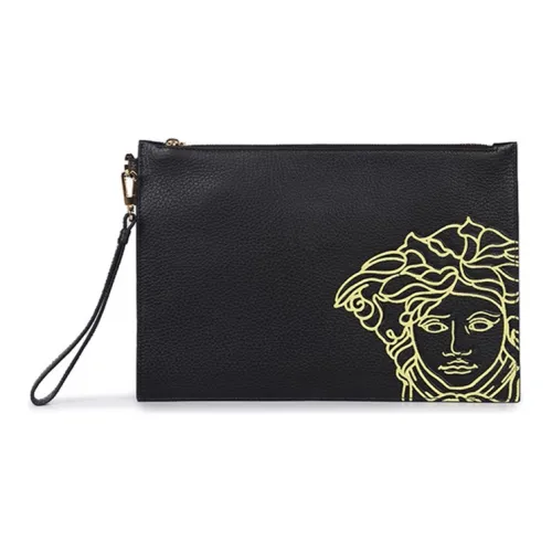 VERSACE Кошелек из коровьей кожи клатч стандартный мужской черный