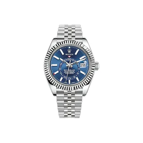 ROLEX Длинный Диапазон Explorer Series Автоматический Механический Механизм Мужские Часы Часы 42 мм Синий Циферблат Оистерстил Корпус